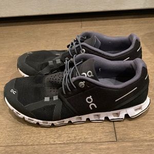 On Running Black and White Athletic Shoes